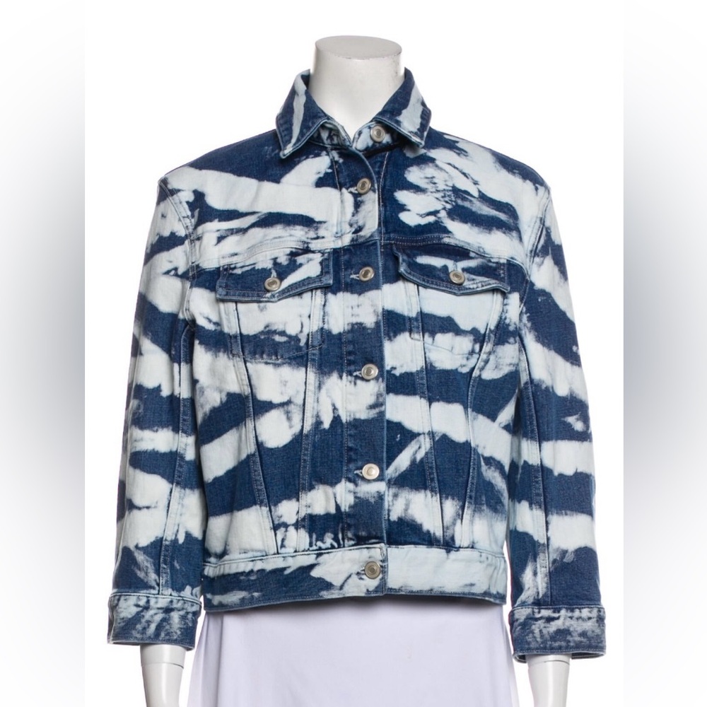 Navy Tie-Dye Denim Jacket